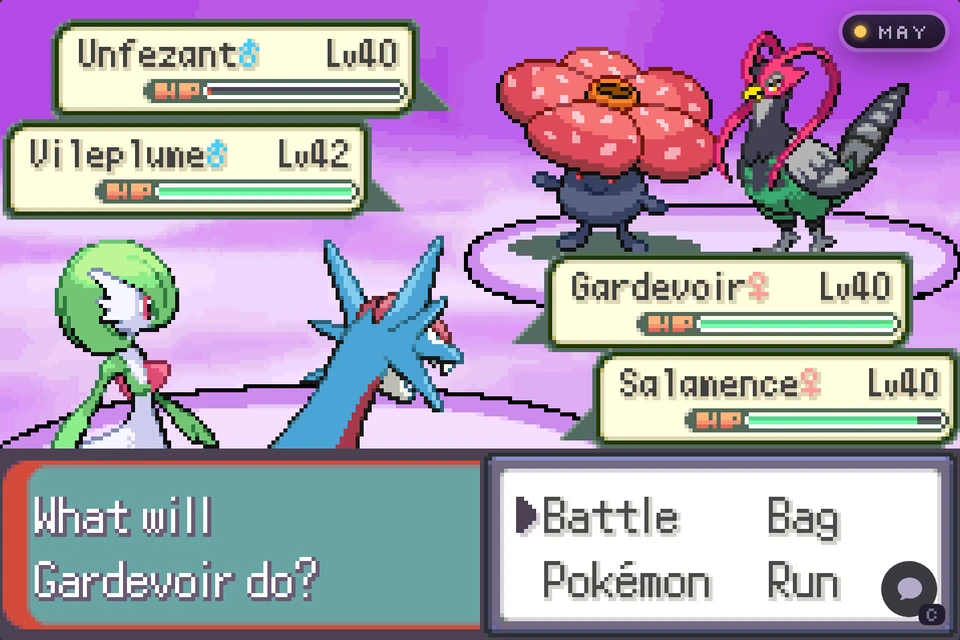 UltraKaizo, lotta in doppio co-op contro un boss: il tuo Gardevoir e il Salamence del tuo partner contro Maxie e Archie, Pokémon Emerald kaizo nel browser